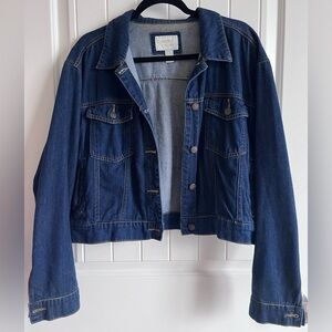 Cropped Denim Jacket, Large